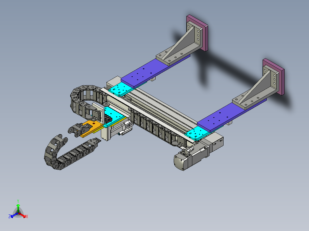 伺服X-Y搬运机构模型正等轴测图