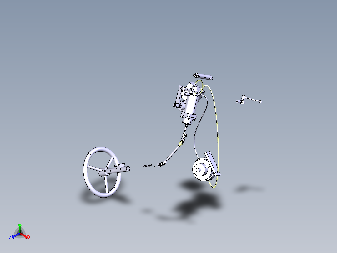 某商用车整体式液压助力转向系统设计含三维catia模型