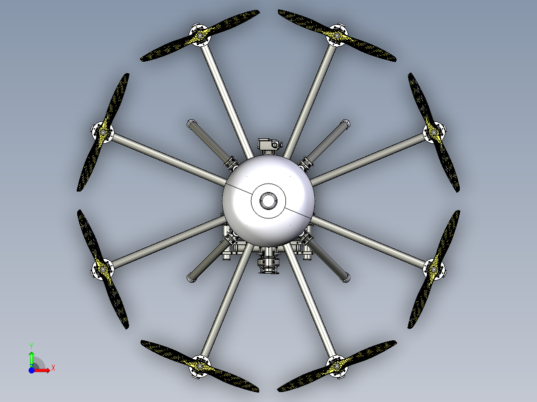 Z8 重型八旋翼无人机_Octo前视图