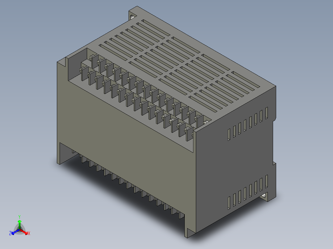 FX1N-40MT_三菱PLC6正等轴测图