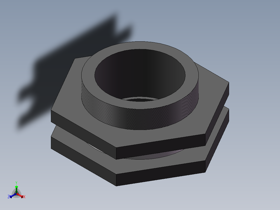 Tank Connector DN65 PN10 U-PVC正等轴测图