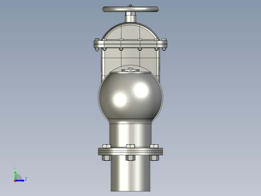 基于膜片自重式找平机构的排泥阀左视缩略图