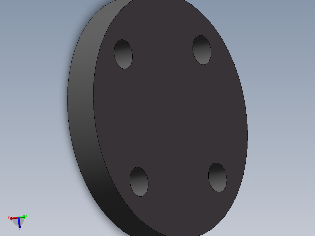 FLANGE-BLIND_DN32_PN10_U-PVC主视图