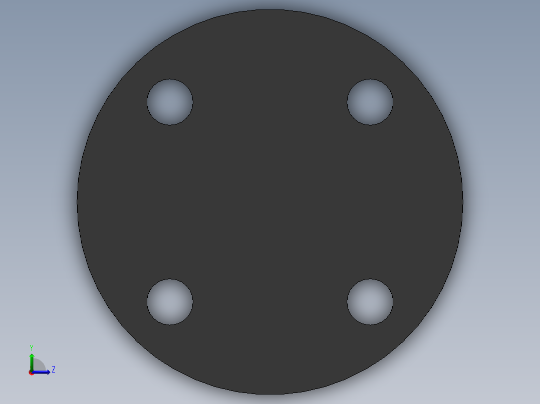 FLANGE-BLIND_DN32_PN10_U-PVC左视图