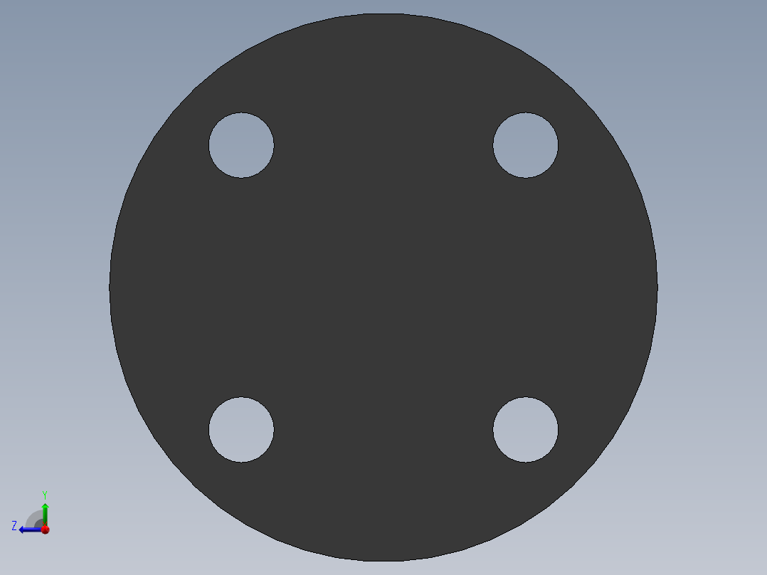 FLANGE-BLIND_DN32_PN10_U-PVC右视图