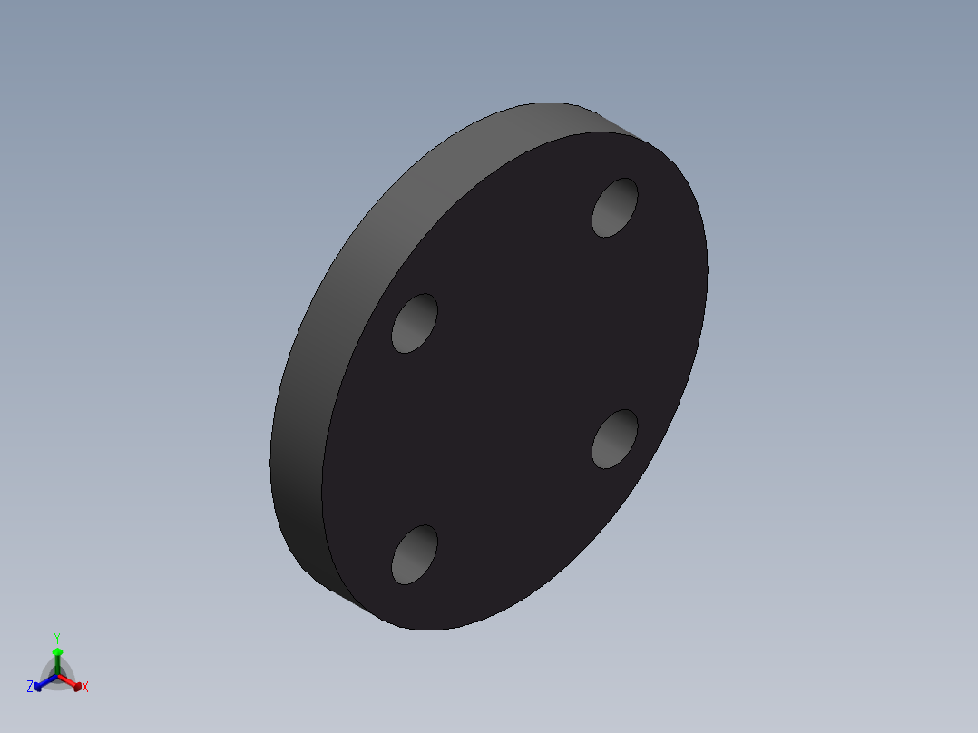 FLANGE-BLIND_DN32_PN10_U-PVC正等轴测图