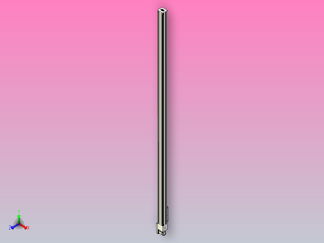 伺服电机集成皮带传动直线执行器TPA-OCB-140-256-L4450-MR-P75-N3正等轴测图