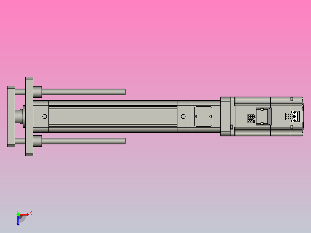 轻载电动缸TPA-ESR50-1610C-L150-M-QDX-W-P75-C3俯视图