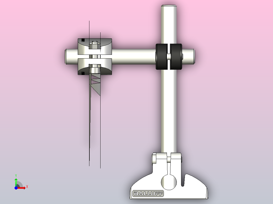输送机传感器支架巴鲁夫BAV BP-PH-00180-01前视图
