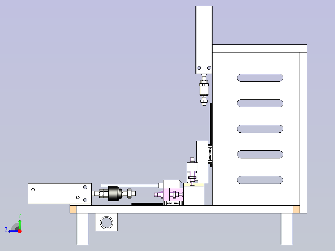 USB测试治具右视图