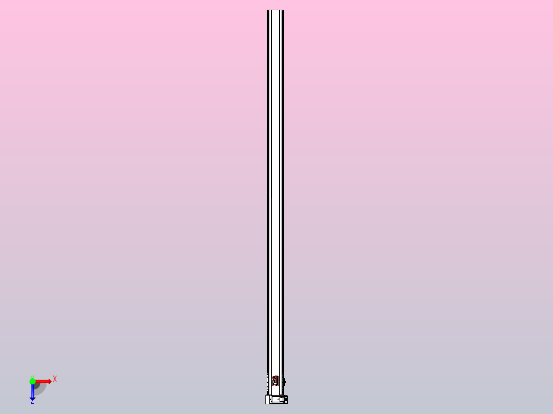 皮带直线轴半封闭可选导轨TPA-HNB-120D-110-L2550-LU-C-P40-N3俯视图