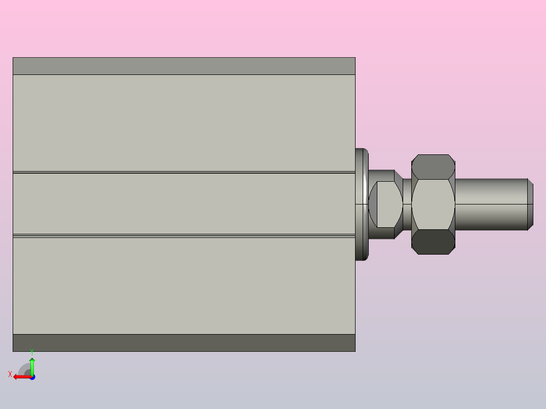气缸SDA20X20-B后视图