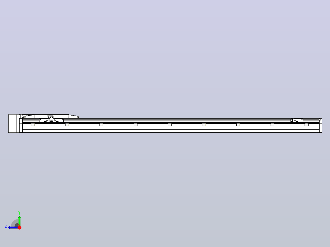 滚珠丝杠直线轴内置导轨TPA-GCR-150-2010C-L1050-MR-M75-N3右视图