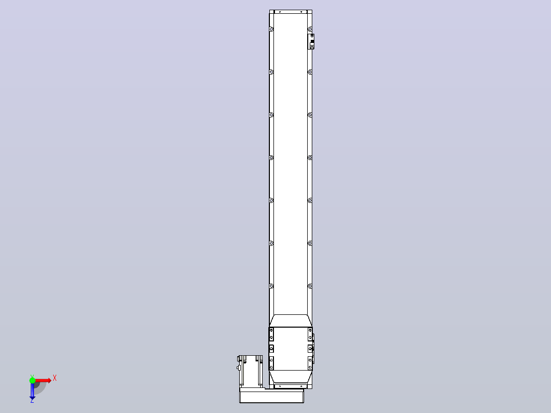 滚珠丝杠直线轴内置导轨TPA-GCR-150-2010C-L1050-MR-M75-N3俯视图