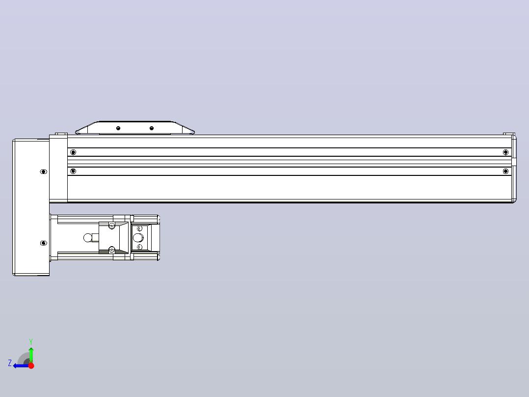 滚珠丝杠直线轴带导轨全封闭TPA-HCR-65S-1610C-L250-MP-C-P10-N3右视图