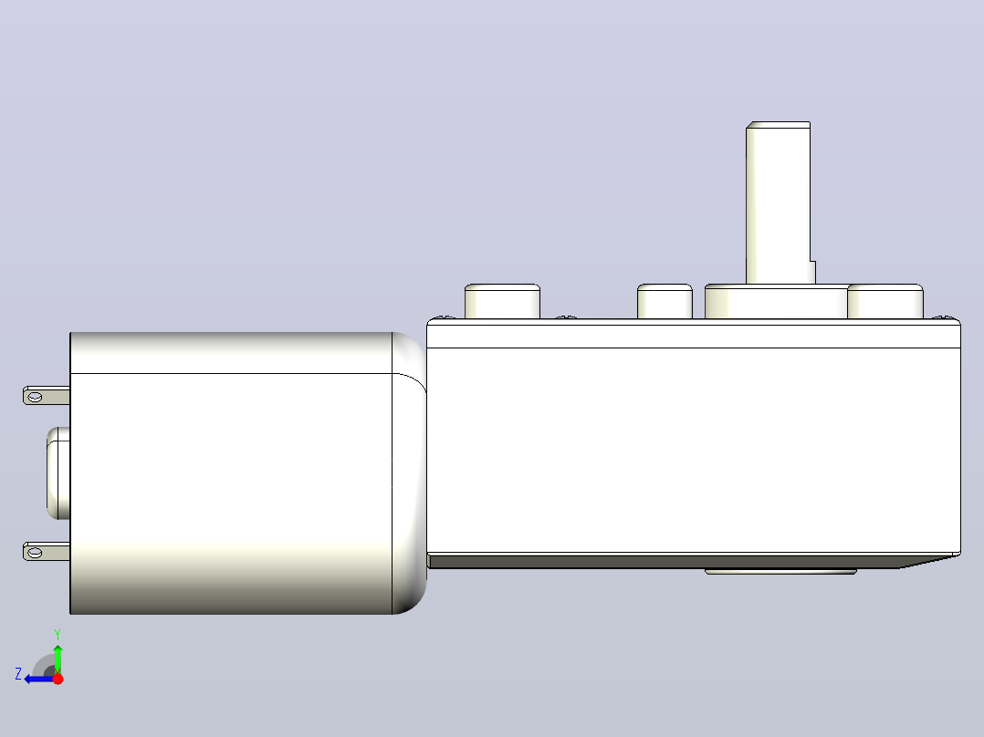 JGY-370DC马达[JGY-370-65K]减速电机右视图