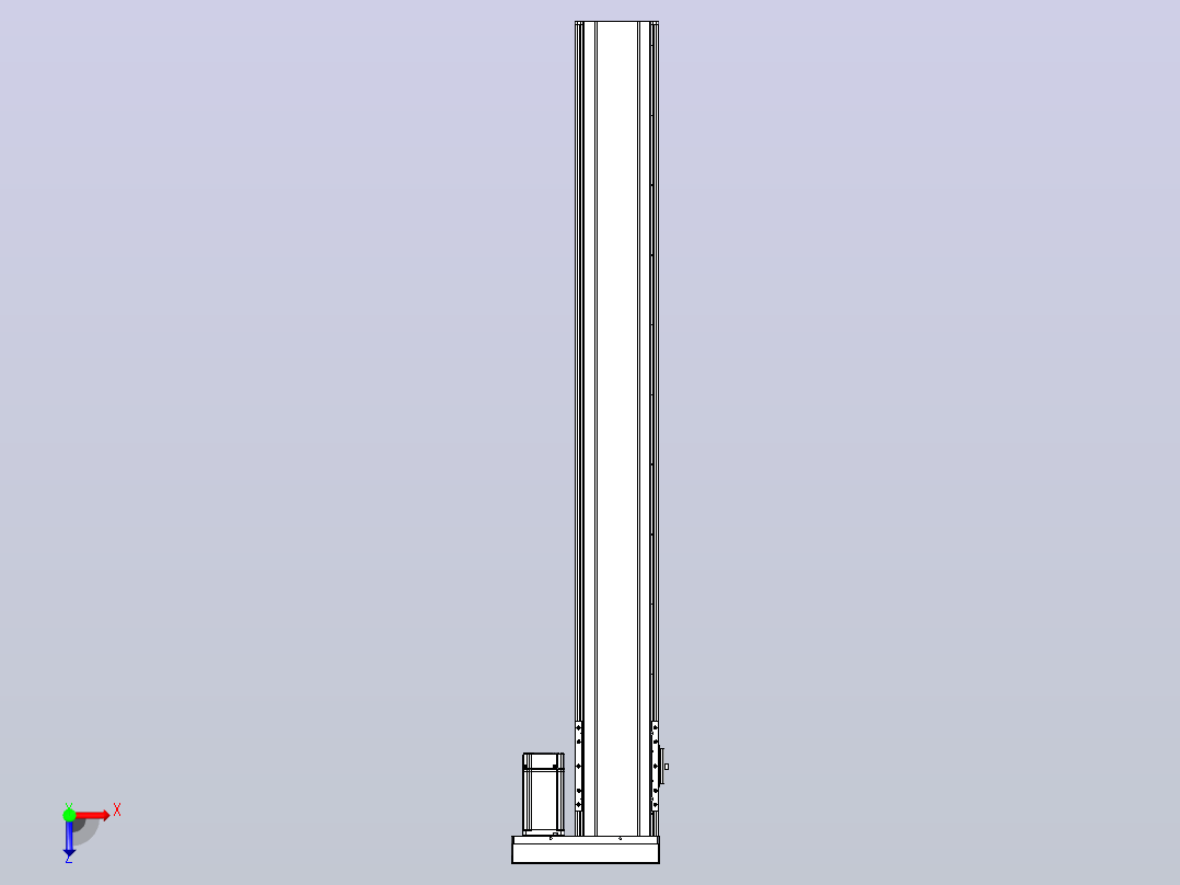 日规模组半封闭丝杆TPA-HNR-120D-1610C-L950-ML-Y-P40-N3俯视图
