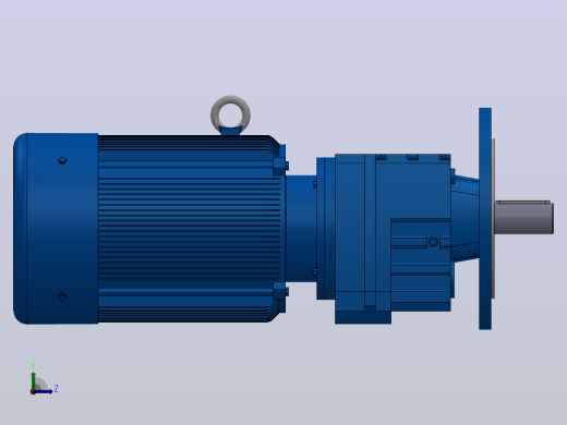 RF57法兰轴伸式安装斜齿轮减速机RF57-Y2.2-4P-100-M1-0°-Φ250左视缩略图