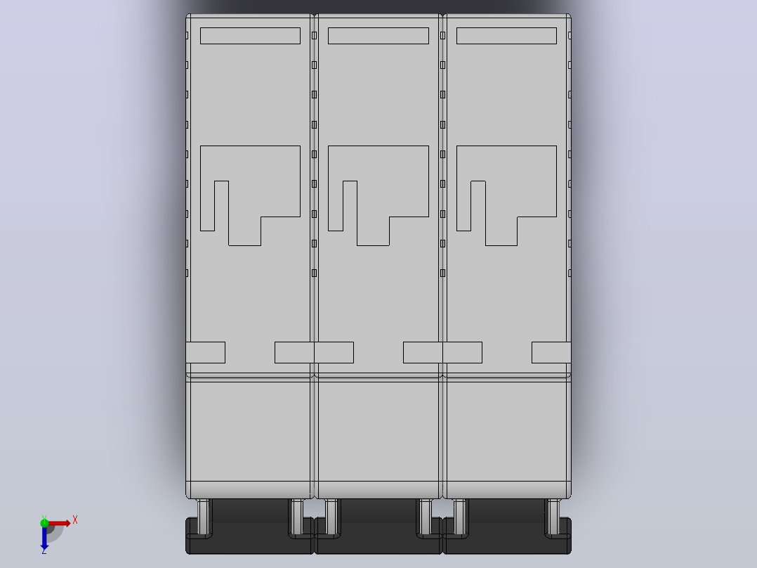 BK63N 型微型断路器[BK63N-3P]俯视图