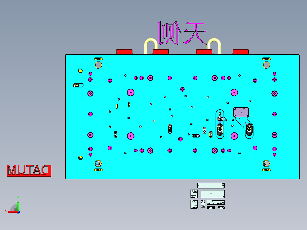雅迪电动三轮仪表台塑胶模具后视图