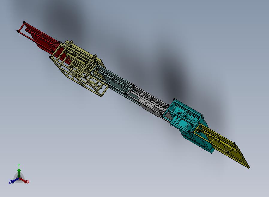 中空玻璃生产线正等轴测图