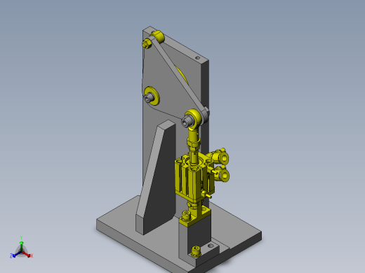 带连杆的挡块机构