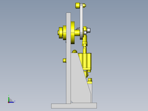 带连杆的挡块机构左视缩略图