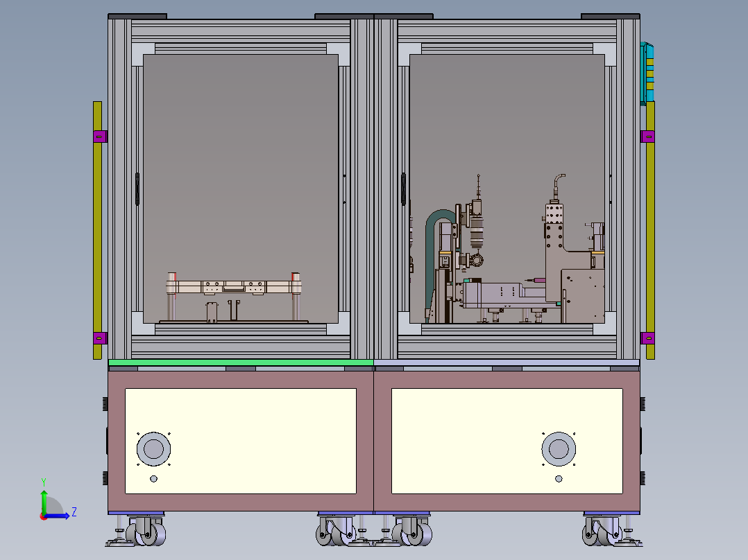整机拆卸自动对位设备sw17可编辑左视图