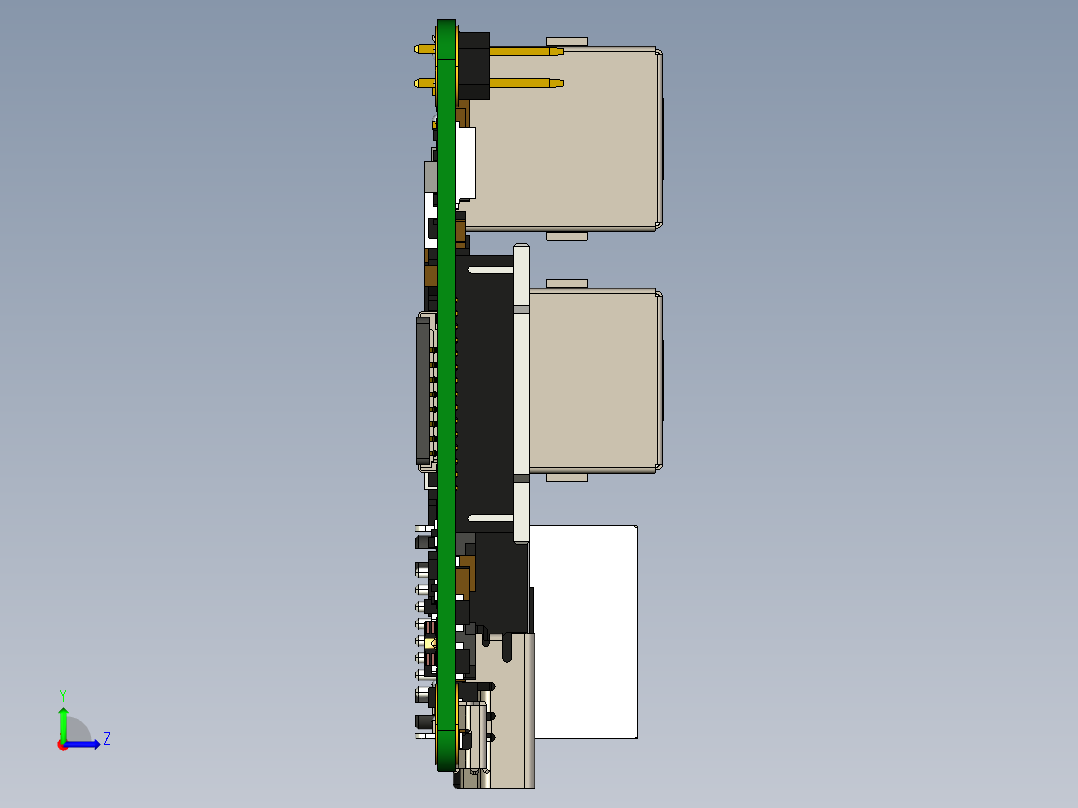 四轴输送无人机模型cero5.0可编辑左视图