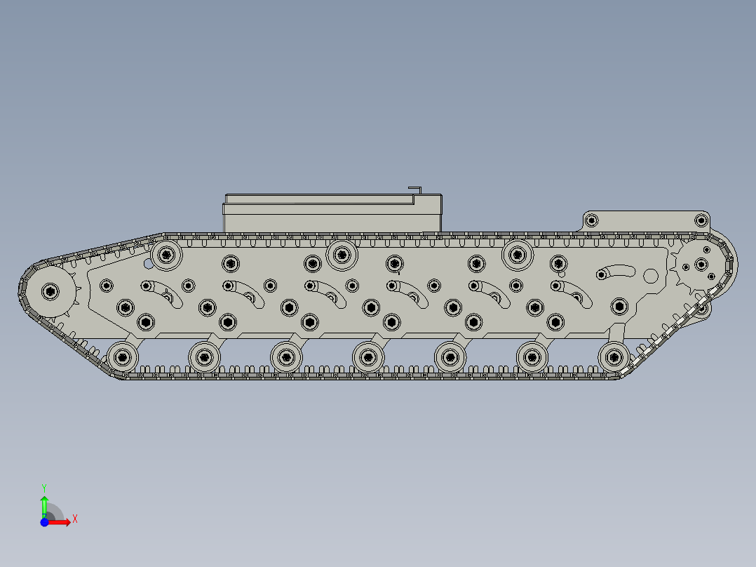 履带车底盘sw16前视图