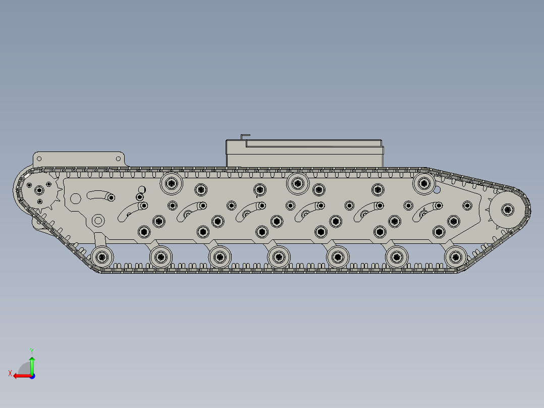 履带车底盘sw16后视图