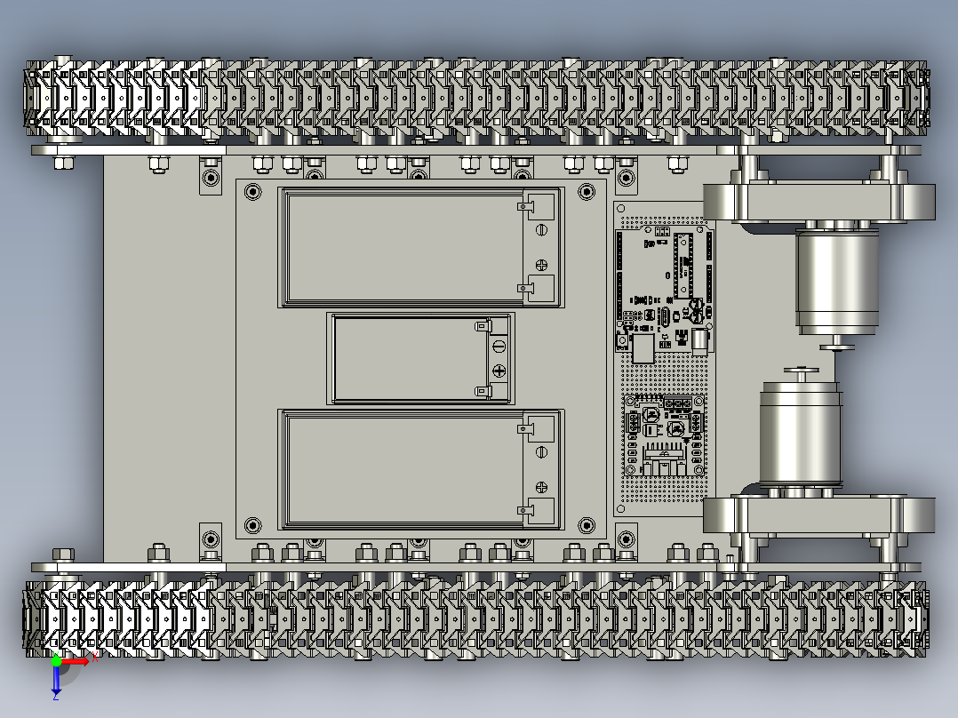 履带车底盘sw16俯视图