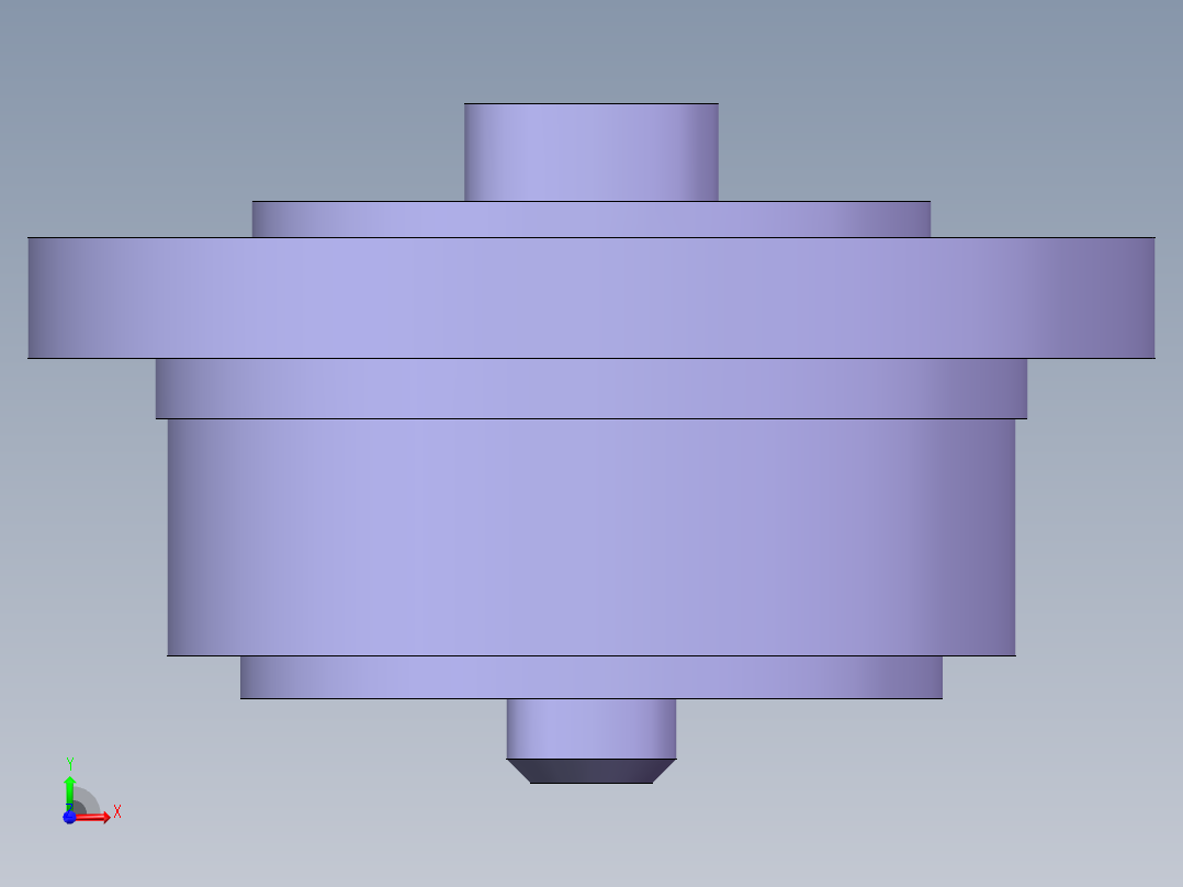 HD谐波减速机3D模型前视图