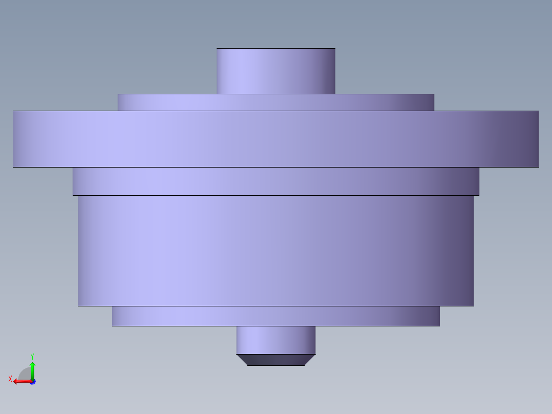 HD谐波减速机3D模型后视图
