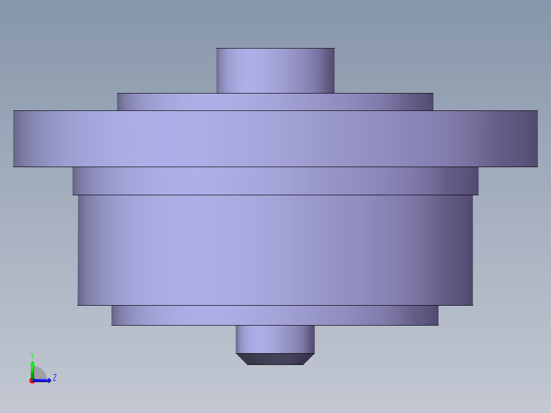 HD谐波减速机3D模型左视图