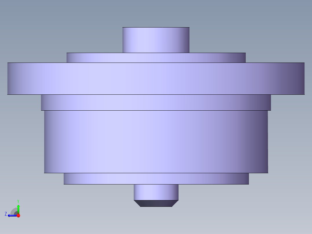 HD谐波减速机3D模型右视图