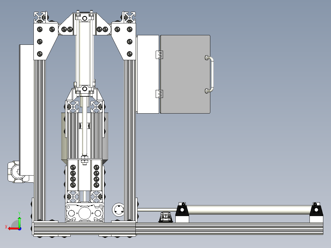独立式注塑机后视图