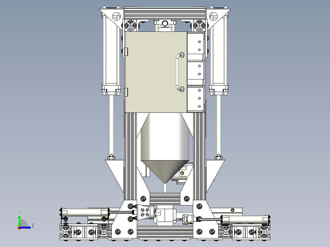 独立式注塑机左视图
