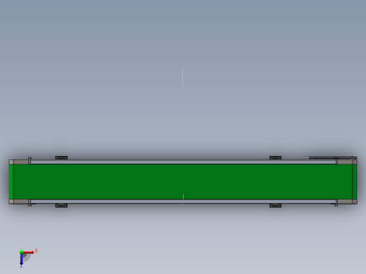 3m有动力皮带输送线4080型材皮带线3d图 2端可调张紧 3D+2D图纸俯视缩略图
