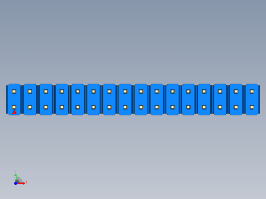彩色公头100mil（2.54mm）系列-DS1021_blue_2x16p_100mil_Type1_rev1.0前视缩略图