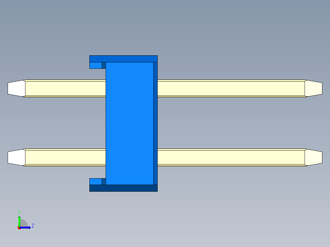 彩色公头100mil（2.54mm）系列-DS1021_blue_2x16p_100mil_Type1_rev1.0左视图