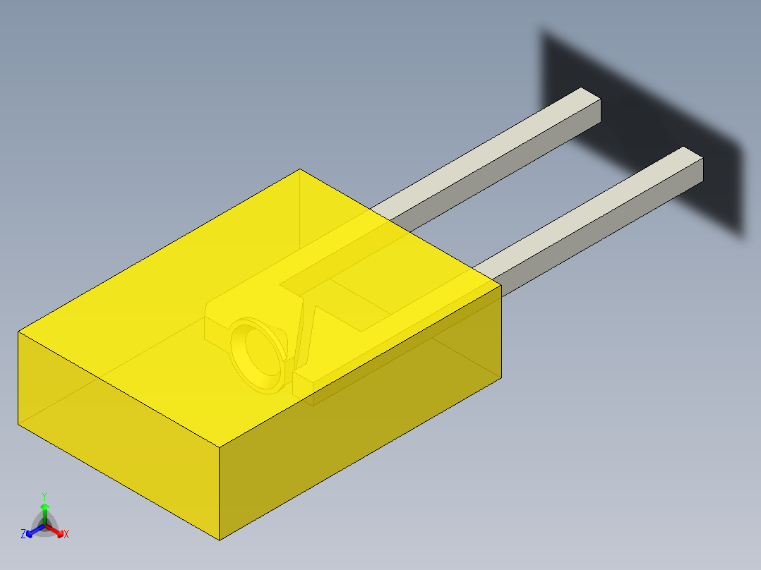 LED_Rectangular_Yellow_2x5x7mm主视图