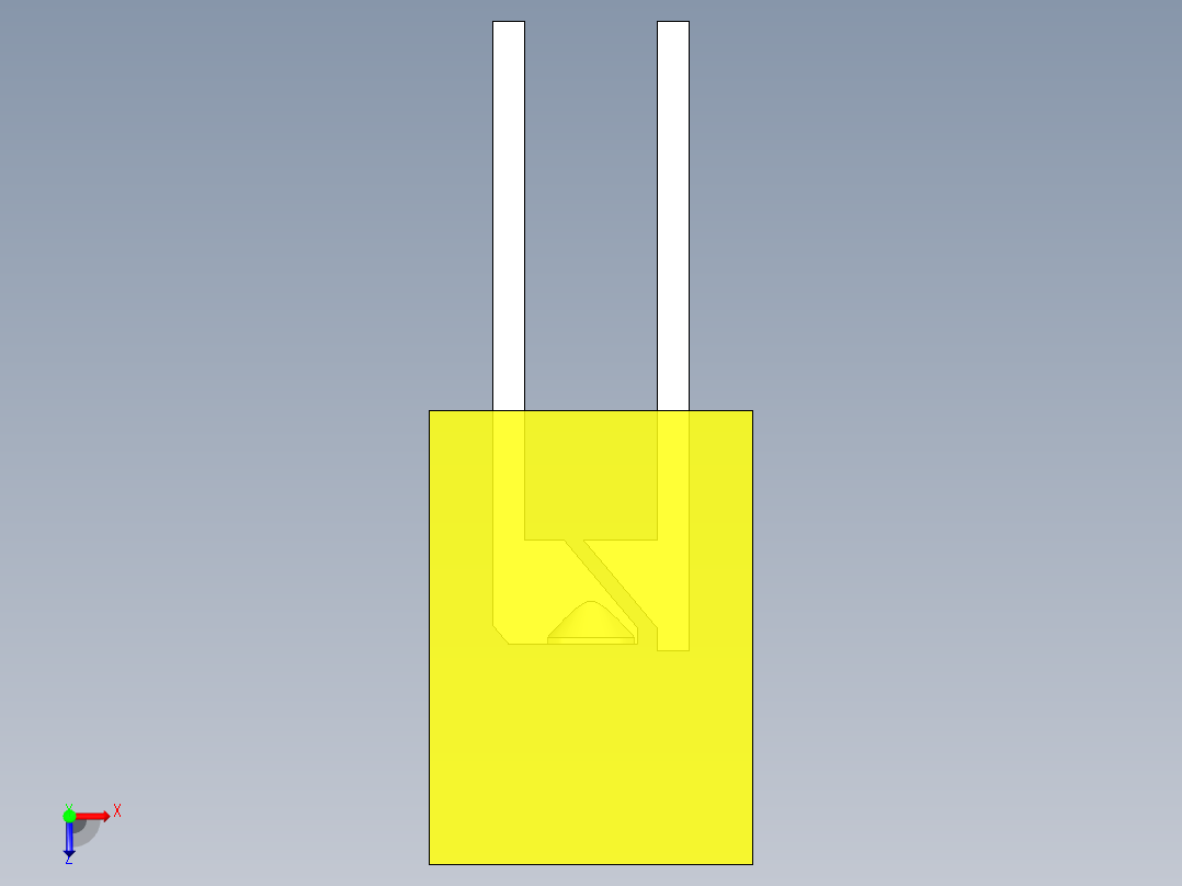 LED_Rectangular_Yellow_2x5x7mm俯视图