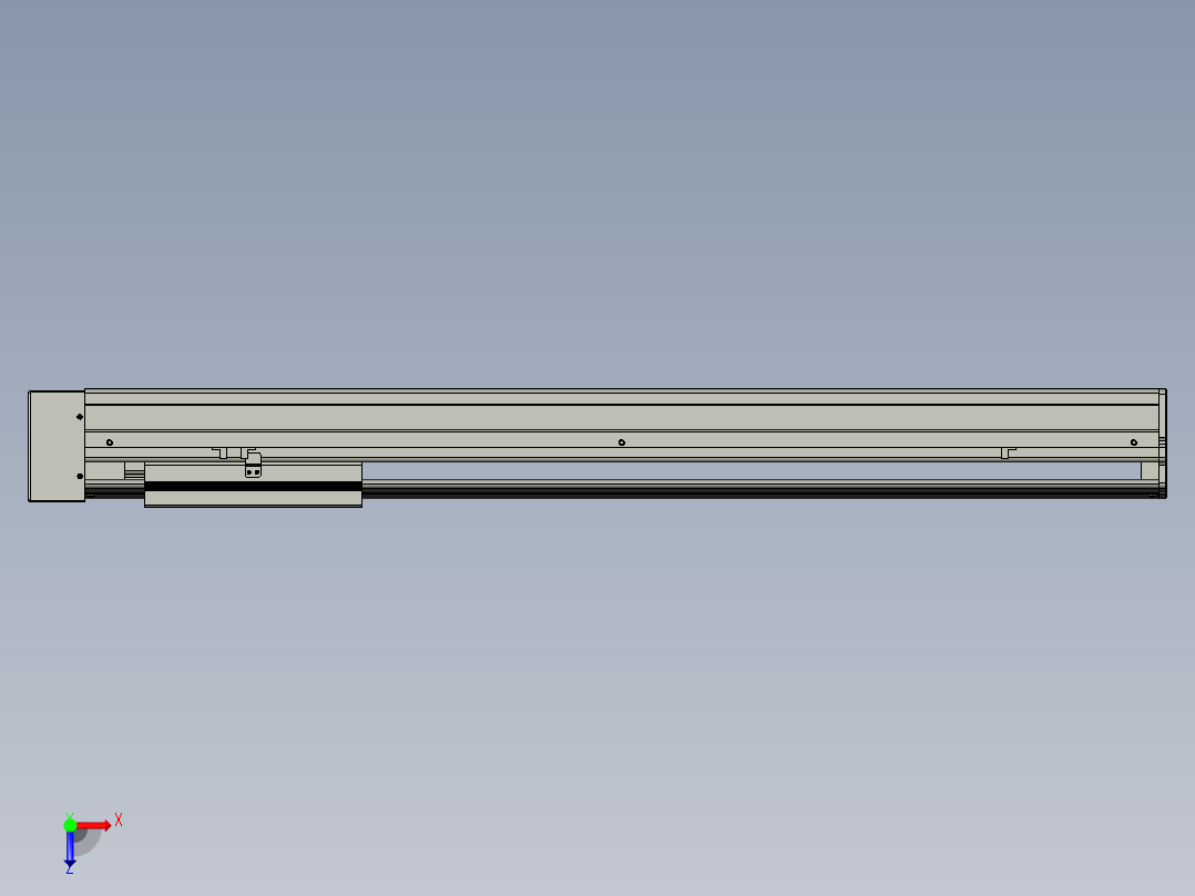 VF丝杆传动-一般环境VF22-S750-BL俯视图