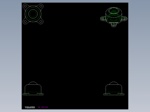 萬向滾珠20-2D多系列多零件图纸模型