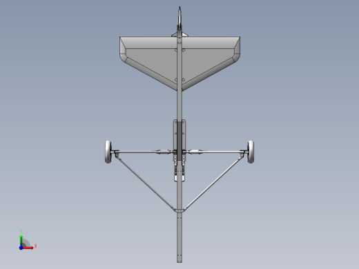 旋翼机3D模型前视缩略图