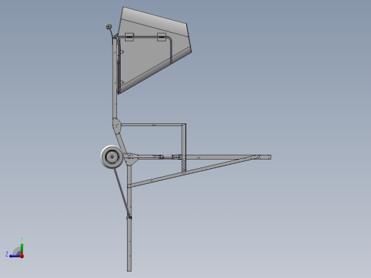 旋翼机3D模型右视缩略图