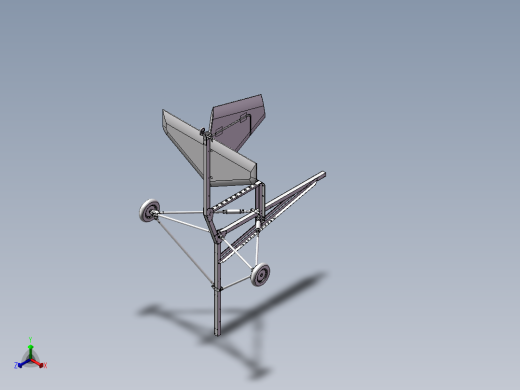 旋翼机3D模型正等轴测缩略图