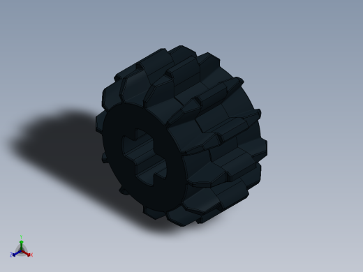 32270 - 4177431 - Black Technic Gear 12 Tooth Double Bevel.SLDPRT正等轴测缩略图