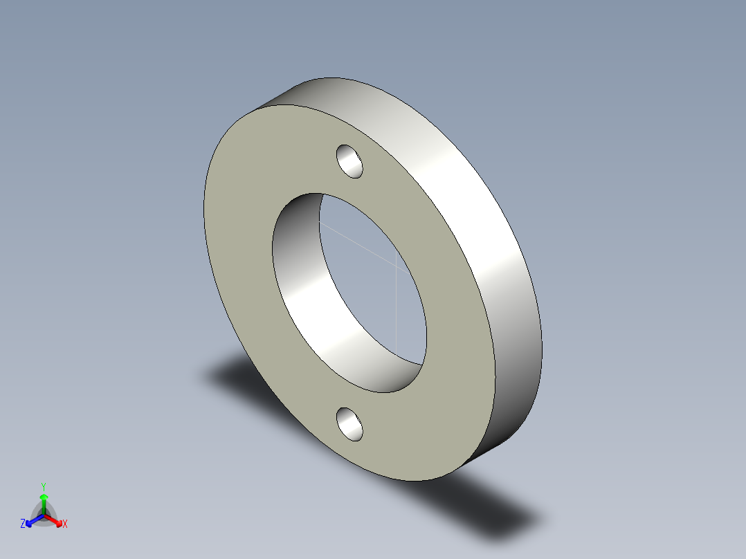 中心刻度環ECR-3D多系列多零件图纸模型主视图